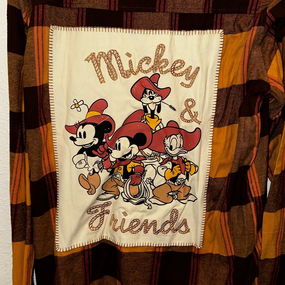 Disney Western Flannel with Mickey & Friends